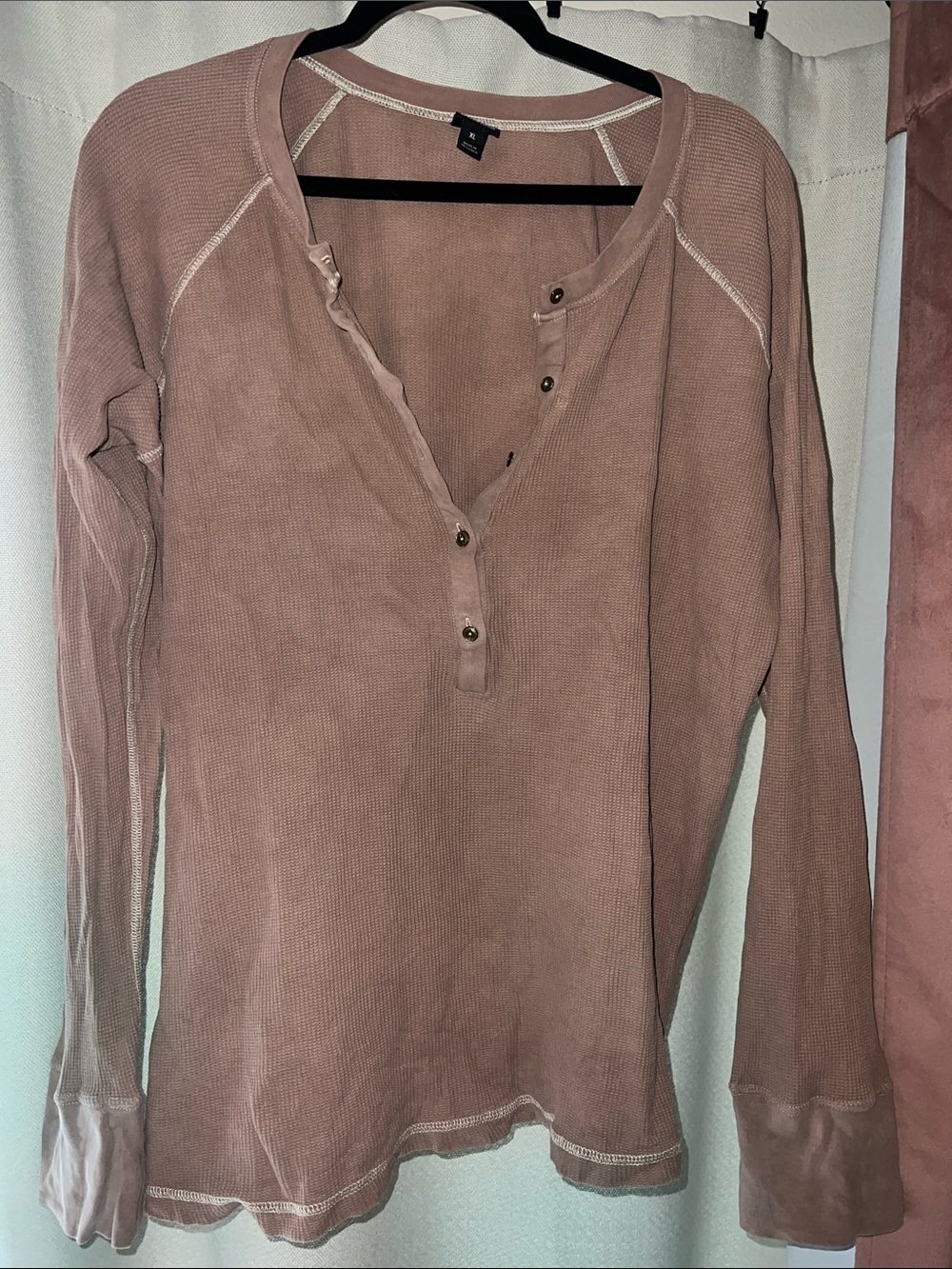 Patagonia Women's Long-Sleeve Henley Top in Dusty Rose